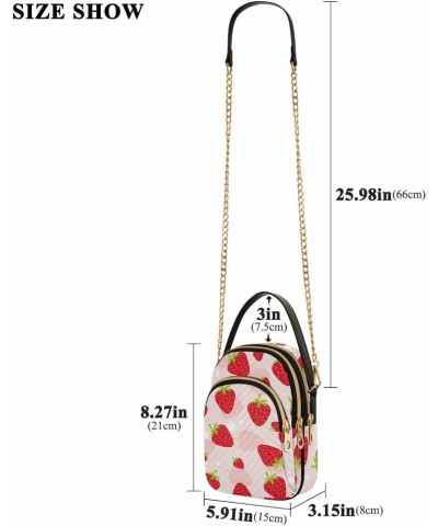 Strawberry Crossbody Bags for Women with Shoulder Strap Multi Pocket Cell Phone Purse Trendy Shoulder Handbags Wallet Familly...