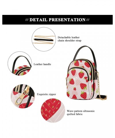 Strawberry Crossbody Bags for Women with Shoulder Strap Multi Pocket Cell Phone Purse Trendy Shoulder Handbags Wallet Familly...