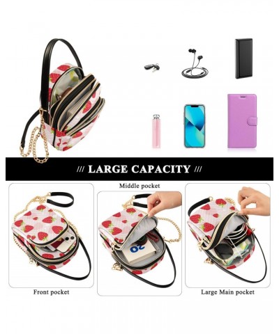 Strawberry Crossbody Bags for Women with Shoulder Strap Multi Pocket Cell Phone Purse Trendy Shoulder Handbags Wallet Familly...