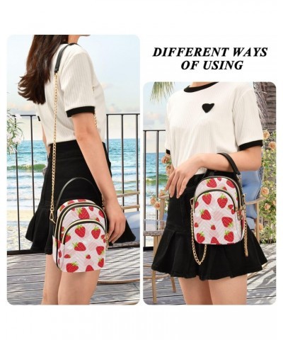 Strawberry Crossbody Bags for Women with Shoulder Strap Multi Pocket Cell Phone Purse Trendy Shoulder Handbags Wallet Familly...