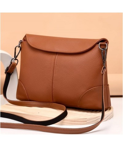 Quality Cowhide Women Shoulder Bag Genuine Leather Handbag Casual Fashion Lady Messenger (Color : Red, Size : 28 * 18 * 11cm)...