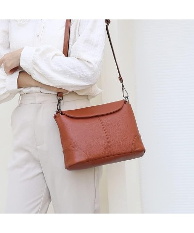 Quality Cowhide Women Shoulder Bag Genuine Leather Handbag Casual Fashion Lady Messenger (Color : Red, Size : 28 * 18 * 11cm)...