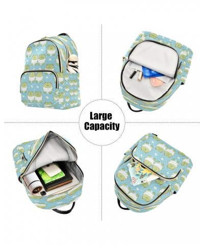 Mini Frog Women Backpack Purse Travel Daypack Shoulder Bag $19.94 Backpacks