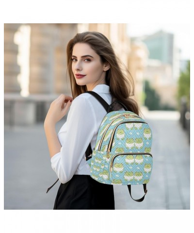 Mini Frog Women Backpack Purse Travel Daypack Shoulder Bag $19.94 Backpacks