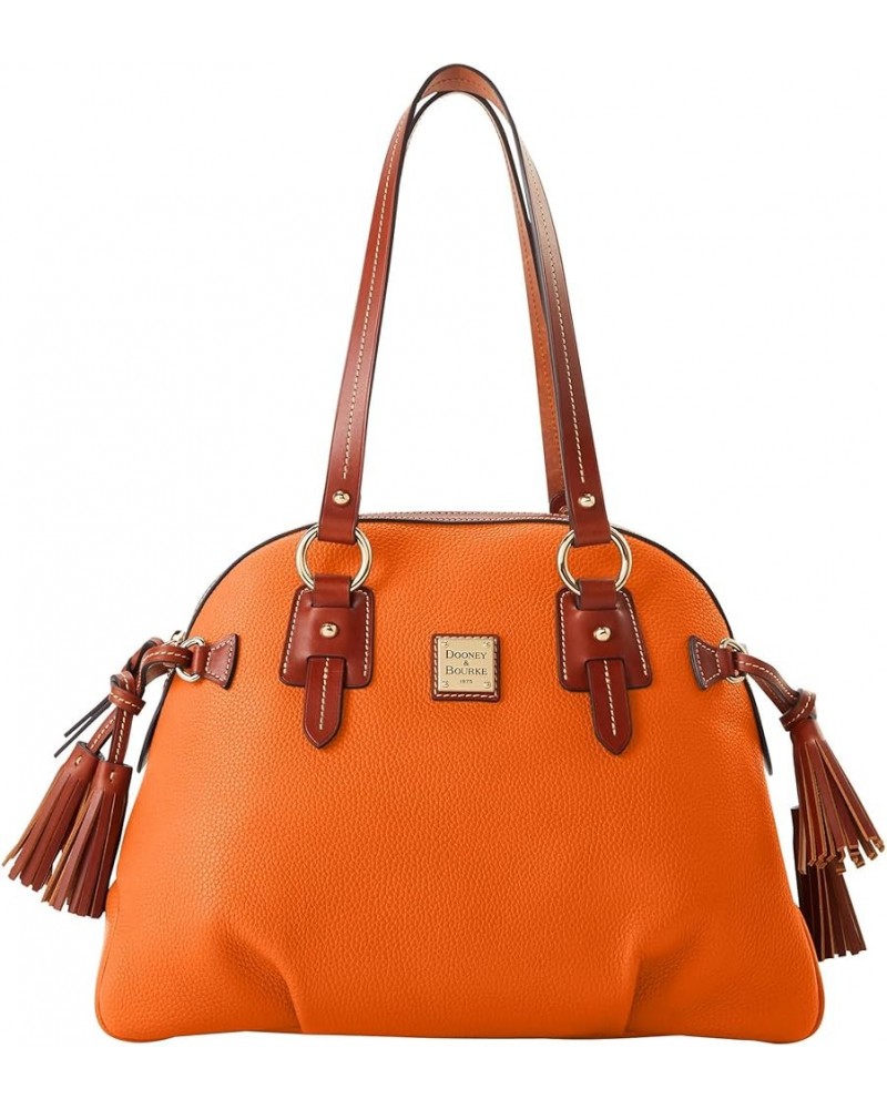 Handbag, Pebble Grain Domed Satchel Clementine $80.29 Satchels