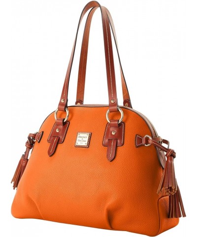 Handbag, Pebble Grain Domed Satchel Clementine $80.29 Satchels