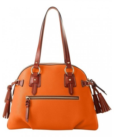 Handbag, Pebble Grain Domed Satchel Clementine $80.29 Satchels