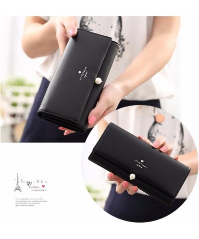 XiangYan Womens Wallet Medium Magnetic buttons,Portable Can mobilephone Dark Pink $19.07 Wallets