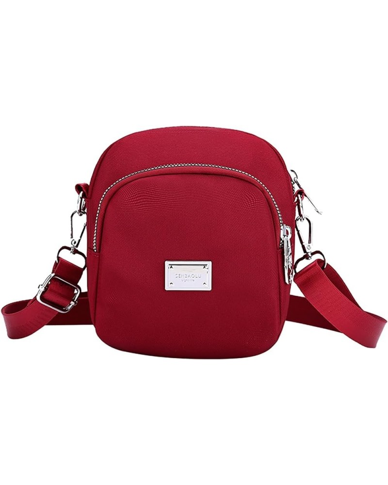 Small Bag Women Fashion Simple Matching Small Square Bag Single Shoulder Crossbody Mobile Purse Female Work Bag Red $12.19 Sh...