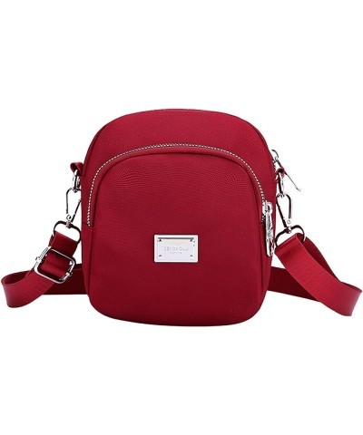 Small Bag Women Fashion Simple Matching Small Square Bag Single Shoulder Crossbody Mobile Purse Female Work Bag Red $12.19 Sh...