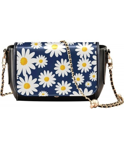 Abstract Colorful Tie Dye Women Leather Shoulder Bag Flower Print Crossbody Bags Women Fashion Handbags Chain Strap Daisy on ...