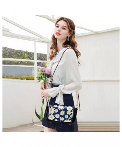 Abstract Colorful Tie Dye Women Leather Shoulder Bag Flower Print Crossbody Bags Women Fashion Handbags Chain Strap Daisy on ...