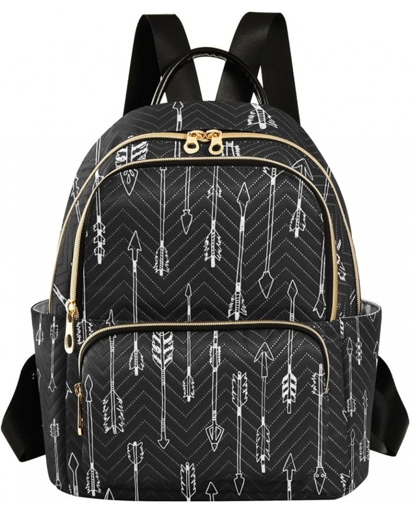 Tribal Arrows Ethnic Backpack for Women Shoulder Bag Lightweight Mini Backpack Casual Daypack Back Pack for Travel Mini(10.23...