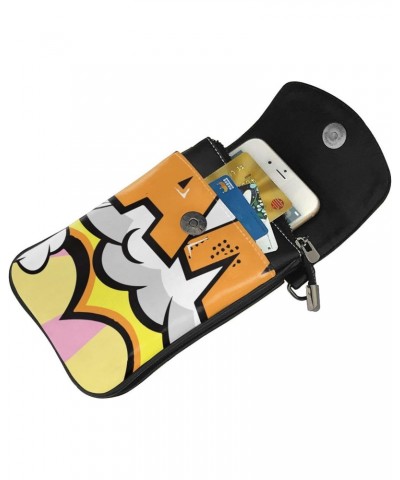 Amazing BANG Speech Bubble Small Crossbody Bag Cell Phone Purse Wallet with Card Slots for Women $15.63 Crossbody Bags