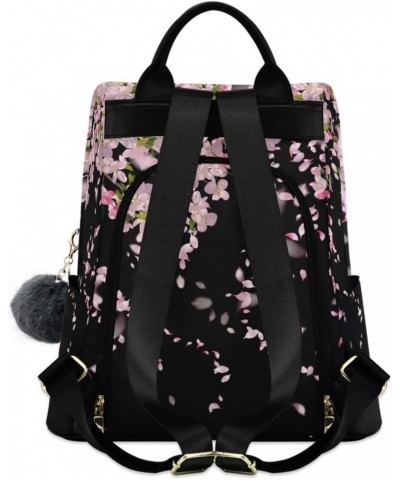 Cherry Blossom Sakura Falling Flower Backpack Purse for Women Anti Theft Fashion Back Pack Shoulder Bag $18.00 Backpacks