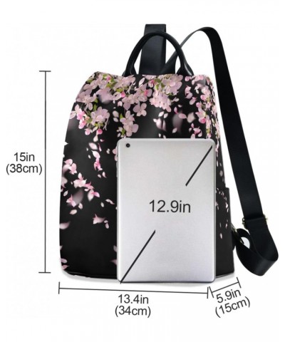 Cherry Blossom Sakura Falling Flower Backpack Purse for Women Anti Theft Fashion Back Pack Shoulder Bag $18.00 Backpacks