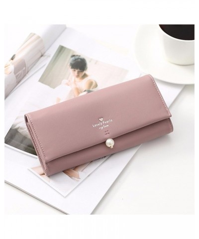 XiangYan Womens Wallet Medium Magnetic buttons,Portable Can mobilephone Dark Pink $19.07 Wallets