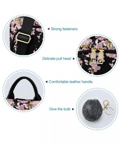 Cherry Blossom Sakura Falling Flower Backpack Purse for Women Anti Theft Fashion Back Pack Shoulder Bag $18.00 Backpacks