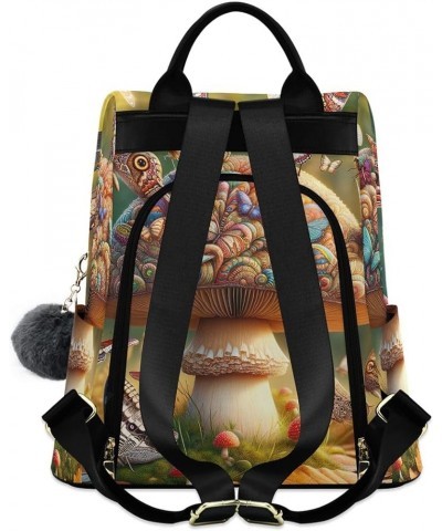 Cute Coffee Beans Women Backpack Purse Anti-theft Travel Hiking Rucksack Pack Boho Mushroom Butterflies $20.67 Backpacks