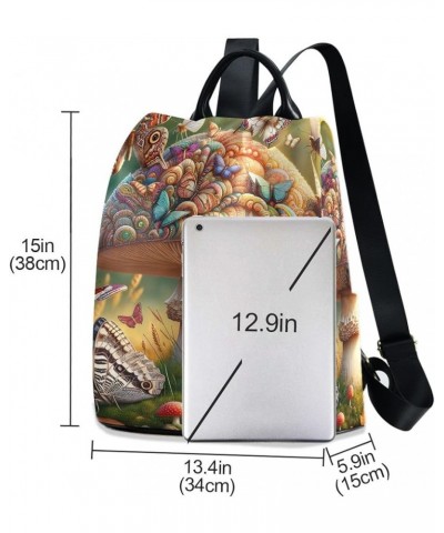 Cute Coffee Beans Women Backpack Purse Anti-theft Travel Hiking Rucksack Pack Boho Mushroom Butterflies $20.67 Backpacks