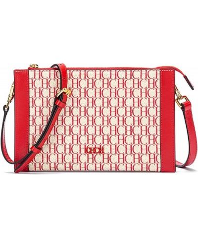 Long Clutch Bag, Coin Purse, Letter Wristband, Mobile Phone Bag, Large Capacity Wallet, Crossbody Bag (Red) Red $38.45 Clutches