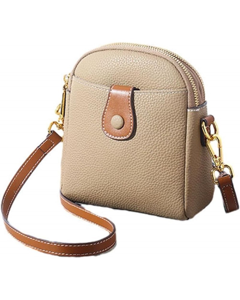 Women Genuine Leather Crossbody Bag Shoulder Bags Handbag Ladies Purse with Adjustable Strap B $25.05 Shoulder Bags