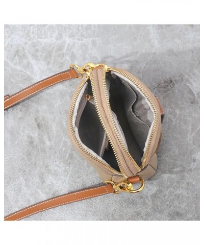 Women Genuine Leather Crossbody Bag Shoulder Bags Handbag Ladies Purse with Adjustable Strap B $25.05 Shoulder Bags