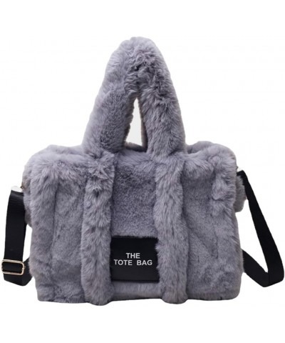 The Tote Bag for Women, Cute Fuzzy Crossbody Tote Bags Trendy Fluffy Handbag Large Shoulder Bags for Travel Work A05-blue $19...