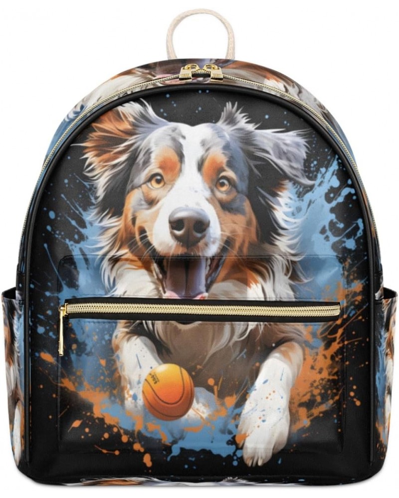 Cute Dog Animal Backpack Purse for Women PU Leather Lightweight Ladies Shoulder Fashion Satchel Bags Travel Casual Daypack $2...