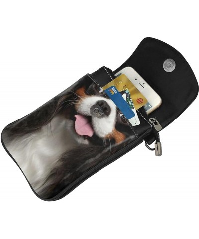 King Charles Spaniel Women Small Messenger Bag, Leather Phone Bag Adjustable Shoulder Strap Phone Wallet Black $19.88 Shoulde...