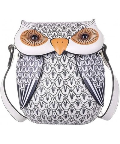 Owl Shape PU Leather Bag Wallet Purse Handbag Crossbody Bag Shoulder Bag for Women Girls Beige $9.00 Shoulder Bags