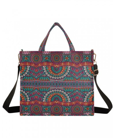 Corduroy Tote Bag for Women, Abstract Mexican Tribal Ethnic Geometric Shoulder Handbag Tote Purse Crossbody Bag $20.39 Totes