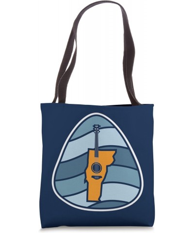 Retro Vermont Music Acoustic Guitar Rock Tote Bag $13.43 Totes