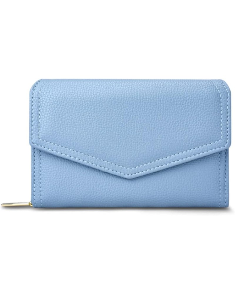 Wallet Short Wallet Female Fashion Multi-Function Wallet Zipper Wallet Wallet (Color : Yellow) Blue $19.79 Wallets