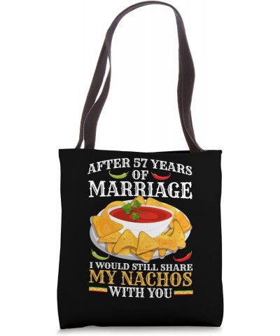 57th Wedding Anniversary Nachos Married Couple Tote Bag $13.50 Totes