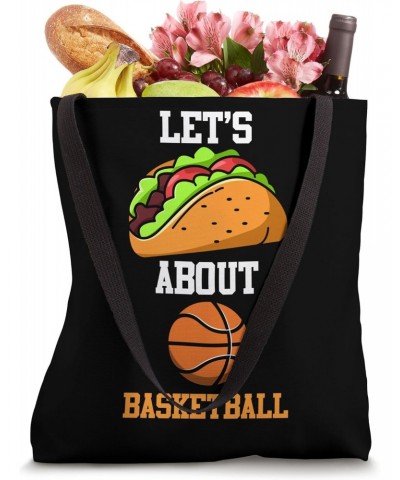 let's about basketball Basketball Tote Bag $11.76 Totes