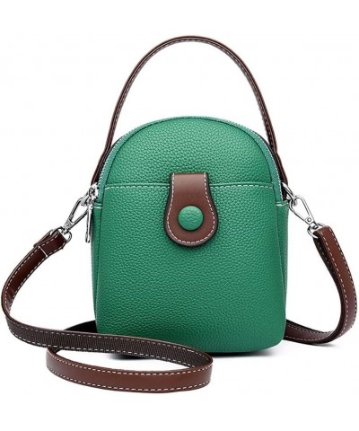 Small Crossbody Bag for Women Retro Leather Cellphone Purse Lightweight Messenger Shoulder Handbag with Headphone Hole Green ...