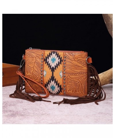 Wristlet Wallets for Women Boho Wristlet Wallet Boho Aztec Credit Card Holder Crossbody Purse Leather Clutch Purses for Women...