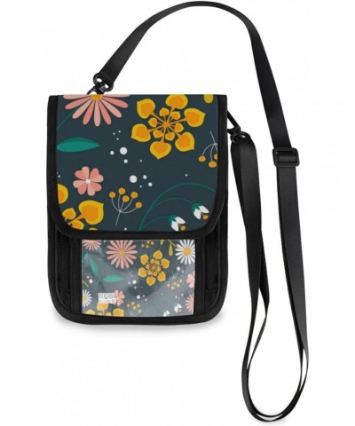 Flowers Crossbody Cellphone Purse, Phone Purse Crossbody for Women, Phone Bag Small Shoulder Wallet Purse with Card Slots,6 x...