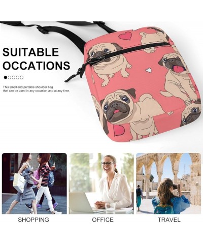 Women's Casual Shoulder Bag Travel Chest Bag Crossbody Bag Canvas Messenger Bag Color468 $17.66 Crossbody Bags