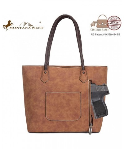 Large Tote Bags for Women Woven Purses and Handbags with Zipper *Woven Brown $11.75 Satchels