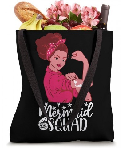 Mermaid Squad Shirt For Girls Women Mermaid Birthday Squad Tote Bag $8.88 Totes