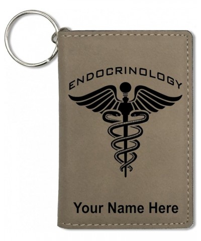 ID Holder Wallet, Endocrinology, Personalized Engraving Included (Dark Brown) Light Brown $14.83 Wallets