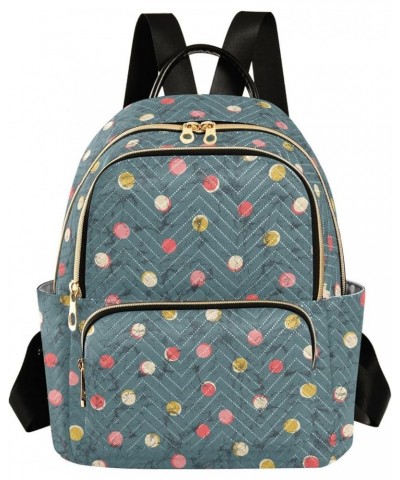 Abstract Polka Dot Women's Backpack Purse Causal Daypack Work Travel College Business Trip Bag Shoulder Bag Medium $17.99 Bac...