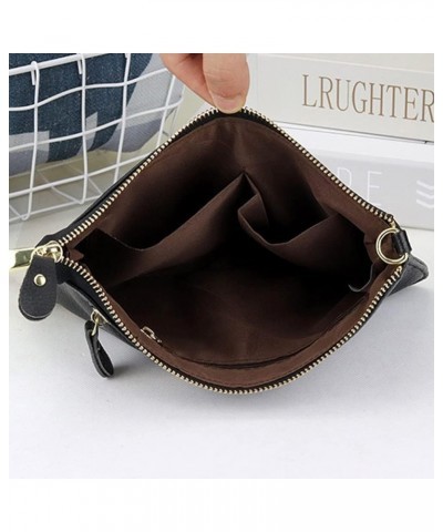 Genuine Leather Shoulder Bag for Women Retro Crossbody Bag Wristlet Clutch Bag Casual Handbag Pink $28.97 Totes