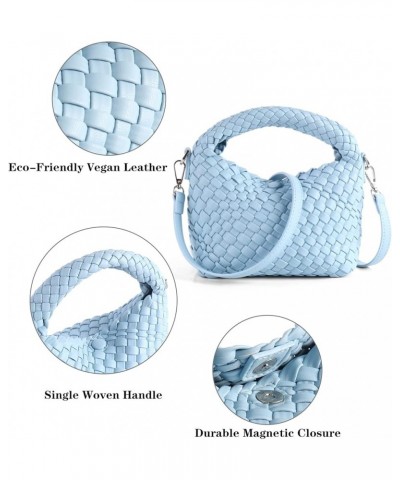 Woven Purse For Women, Small Crossbody Tote Bag with Detachable Shoulder Strap, Girls Top Handle Handbag Sky Blue $26.39 Hand...