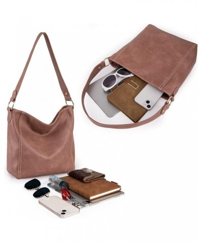 Purses for Women Shoulder Purses and Handbags Hobo Bags for Women B Dark Pink $14.74 Hobo Bags