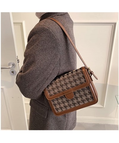 Retro Plaid Flap Top Crossbody Bag for Women Trendy designer Casual Shoulder Messenger Bag Work Bag Purse Pattern Plaid $15.5...