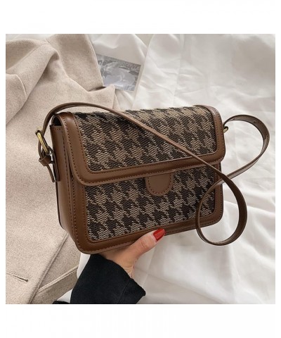 Retro Plaid Flap Top Crossbody Bag for Women Trendy designer Casual Shoulder Messenger Bag Work Bag Purse Pattern Plaid $15.5...