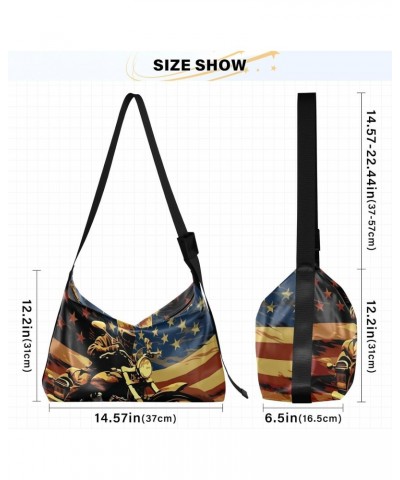 Flag Motorcycle Shoulder Bag Purse for Women,Large Leather Handbag Crossbody Bags Adjustable Straps Tote Bag Hobo Bags713 $13...